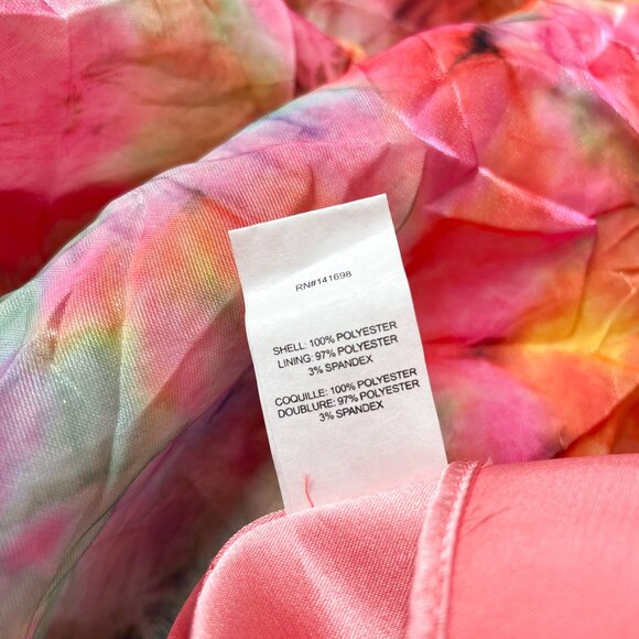 Ramy Brook Sierra Crinkled Strapless Maxi Gown Pink Multi Size 12 NEW NWT - Picture 9 of 12